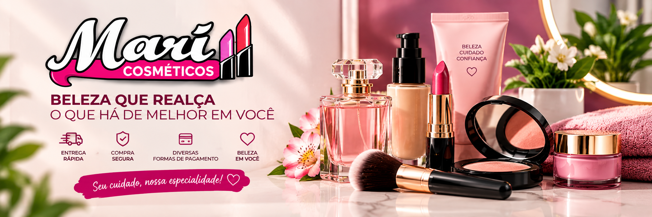 Banner da Mari Cosméticos